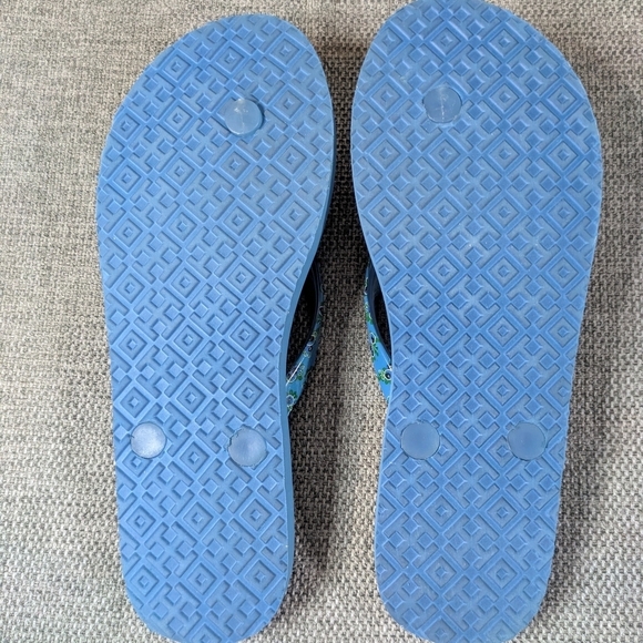 Tory Burch Alina Flip Flops with Logo Accents Size 7 / 7.5 - Picture 6 of 7